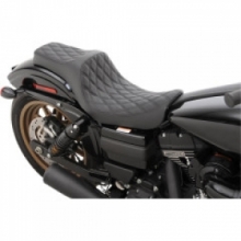 SEAT PREDATOR III DOUBLE DIAMOND BLACK/BLACK 06-17 FXD/ FXDWG, 12-16 FLD