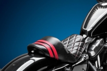 Le Pera Stubs Spoiler Solo Sitz Diamond Red Stripe & Stitch Sportster 04-06 und ab 2010