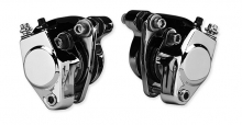 Front Dual Disc Brake Calipers, Left & Right, Chrome