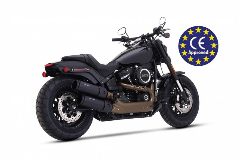 Rinehart 4.5" Slip-On Schalldämpfer für Harley-Davidson Softail Fat Bob M8, ECE Approved