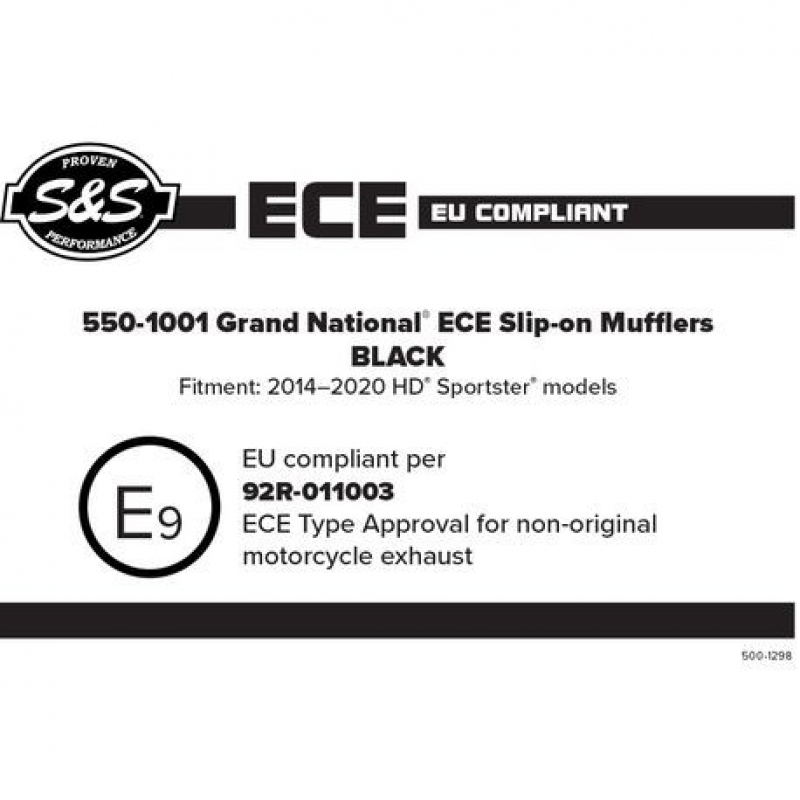 S&S Grand National Slip-On EURO 4 Endschalldämpfer für Sportster ab 2014