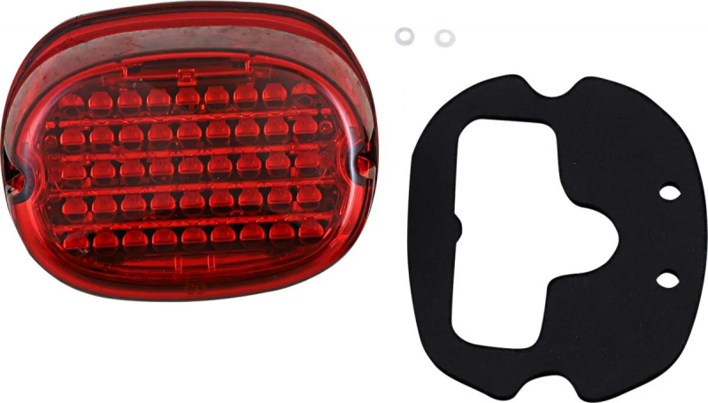 Flache LED-Rückleuchte ohne Kennzeichenbel.. mit ECE  rot