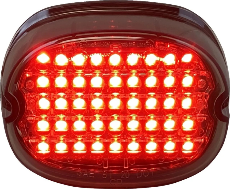 Flache LED-Rückleuchte ohne Kennzeichenbel.. mit ECE  grau