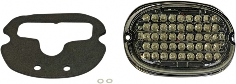 Flache LED-Rückleuchte ohne Kennzeichenbel.. mit ECE  grau