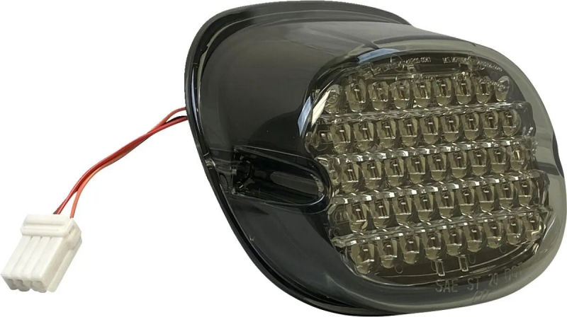 Flache LED-Rückleuchte ohne Kennzeichenbel.. mit ECE  grau