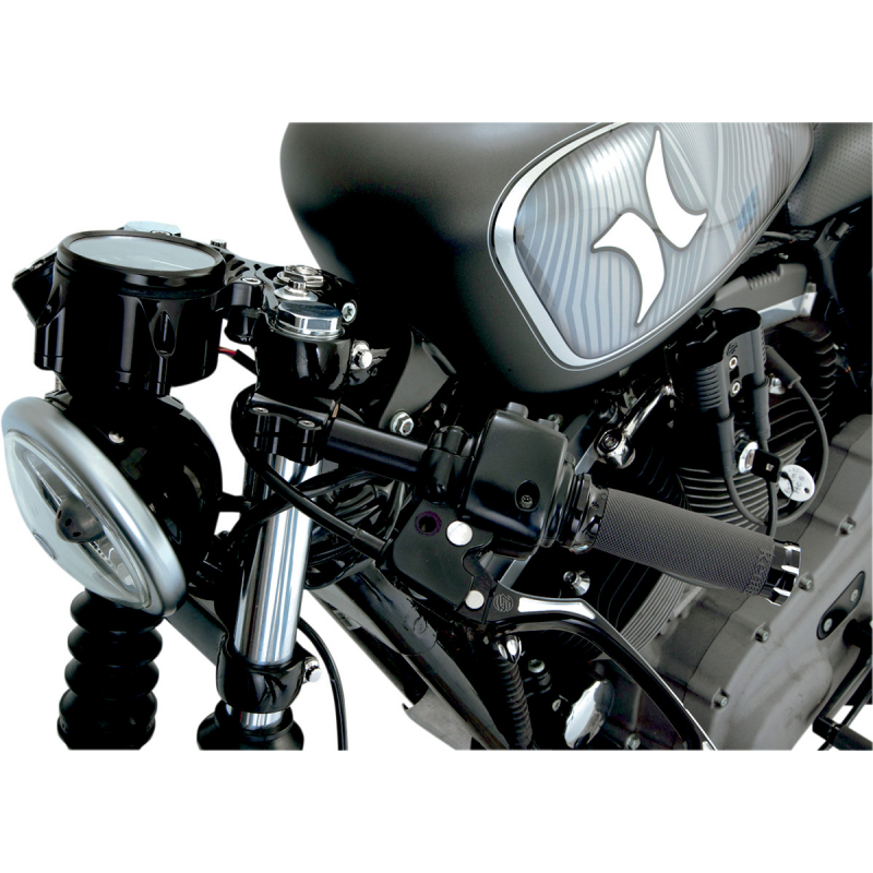 RSD GAUGE RE-LOCATOR MOUNT CAFE ANODIZED BLACK Sportster  ab 2007