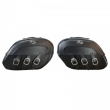SADDLEBAG SPECIFIC SYNTHETIC LEATHER BLACK
