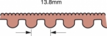 BELT PRI-GATES 13.8mm1.5"4-SPD