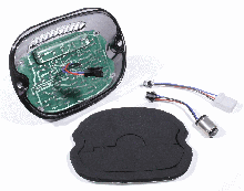 LED Latestyle Lay-Down / Low-Profile Rücklichtglas getönt mit ECE für Harley Davidson Modelle 99-21