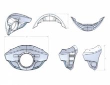 BURLY Touring Sport Fairing (standard) für 35-49mm Gabeln und 5-3/4" Scheinwerfer