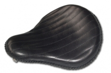 16" BLACK LEATHER SOLO SEAT NO MOUNTING HARDWARE