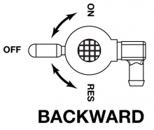 Fuel Valve 3/8" NPT Rear Facing Outlet