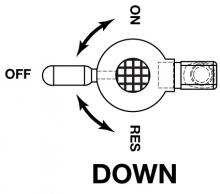 3/8 NPT DOWN FACING OUTLET