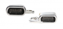 Turn signals Stripe, polished with smoked lens, Sportster 04-13