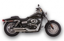 Falcon 2-2 slip on mufflers ABE,pol.s/s DYNA FXDF 08-17, FXDWG 10-16