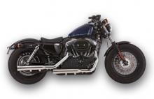 Falcon 2-2 slip on mufflers ABE,pol.s/s SPORTSTER XL1200X/C/L/N/R 06-/XL 883/C/L