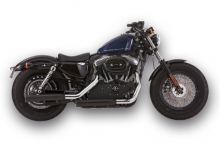 Falcon 2-2 slip on mufflers ABE black SPORTSTER XL 1200X/C/L/N/R 06-/XL 883/C/