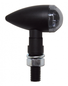 HI-Power LED indicator PB 2, alu housing, black, smoke lens