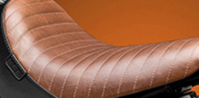 Bare Bones Solo Seat, TVD Brown Pleated,XL 82-03