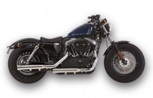 Falcon 2-2 Slip On Mufflers ABE, polished S/S, XL14-16