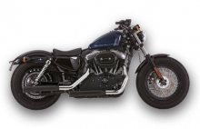 Falcon 2-2 Slip On Mufflers ABE, Black, XL 14-16