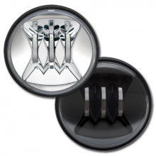 LED 4 1/2" Insert Fog CHM E-Mark ( CHROM - 4 1/2" )