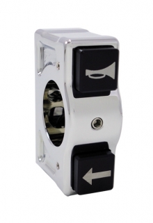 J-TECH 2 BUTTON SWITCH HSG LEFT CHROME