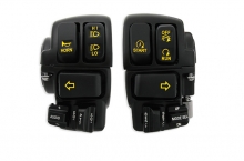 Complete Switch Housing Kit Black, Backlight, Touring ï96 up Radio / Cruise