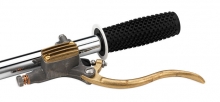 Deluxe clutch master cylinder 14mm bore in raw aluminum & brass