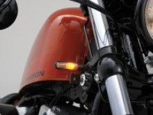 Daytona D-Light Turn Signal front&rear Black, Clear Lens