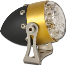 Retro-taillight Alu blk/brass matt,E-mar