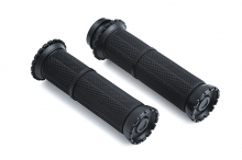 RIOT GRIPS '08-UP ELEC THROTTLE, SAT BLK