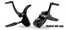 PM Forward Controls 11/16 Contour, 2" Extented, No Pegs, Stock Clevis, Black