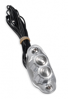 Kustom Tech Deluxe Switch Housing with 2 Button in Satin Chrome