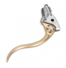 Kustom Tech Deluxe Brake Lever Assembly - satin alu. with satin brass lever