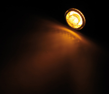 Apollo LED Indicator Unit, Black Alu Housing, Smoke Lens