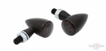 Apollo Bullet LED Indicator, Black Alu Housing, Smoke Lens