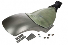Rear Fender, Steel, 8"/240 OEM, Built-in Fender Struts, Seat Pan, Frame-/Tank-Cover, Stainless Steel Screws
