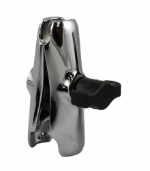 RAM Mount Double Socket Arm For 1" Rubber Balls, Middle 90 mm, Chrome