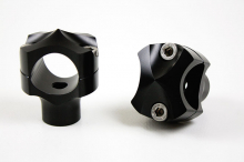 Risers Spock For 1 1/4" Handlebar, Black Anodized