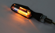 LED Turn Signal / Front Position Light, Scuro, E-Approved, Smoke Lens, Housing Black