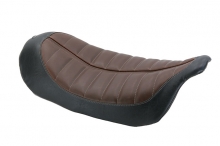 Solo Seat, Enzo, Brown, Black, FLHT 08-17, FLHR 08-17, FLHX 08-17, FLTR 08-17