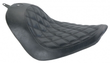Solo Seat, Boss, Black, Softail 06-17 With 200mm Tire (Does Not Fit Combined With Tracker Rear Fender Kits)