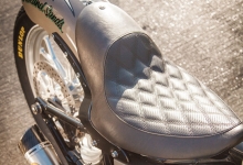 Solo Seat, Boss, Black, Softail 06-17 With 200mm Tire (Does Not Fit Combined With Tracker Rear Fender Kits)