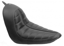 Solo Seat, Enzo, Black, Softail 06-17 With 200mm Tire (Does Not Fit Combined With Tracker Rear Fender Kits)