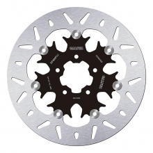 Brake Disc, Front Floated, Black Carrier
