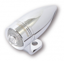 Mono Bullet LED Taillight, Short, Chrome