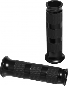 Grip Set, Zeta, Mller Internal Throttle (Open), Black Anodized