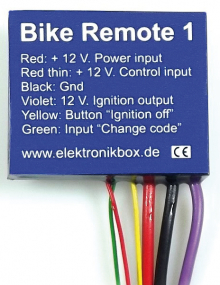Bike Remote 1 Switch Module Ignition Lock