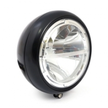 7" LED schwarzer Scheinwerfer für Harley-Davidson FLST Softail 86-17, mit E-Prüfzeichen
